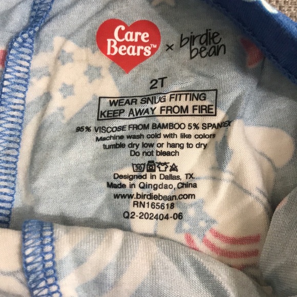 Birdie Bean X Care Bears American Cares 2 Piece Pajama Short Set - Picture 6 of 6